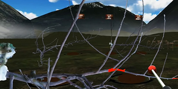 VRを使ったりんごの剪定学習支援システムのイメージ画像です